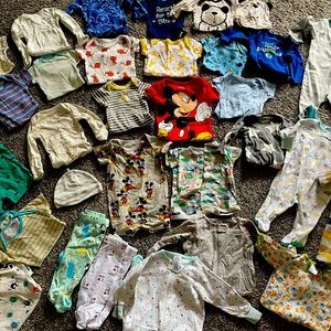 Baby boy clothing lot, Disney newborn 0 to 3 m